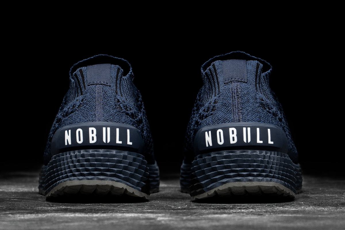 Nobull Knit Runner Men's Running Shoes Navy | Australia (CQ2503)